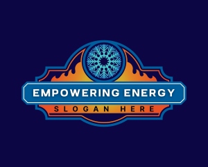 HVAC Heating Cooling Energy logo design