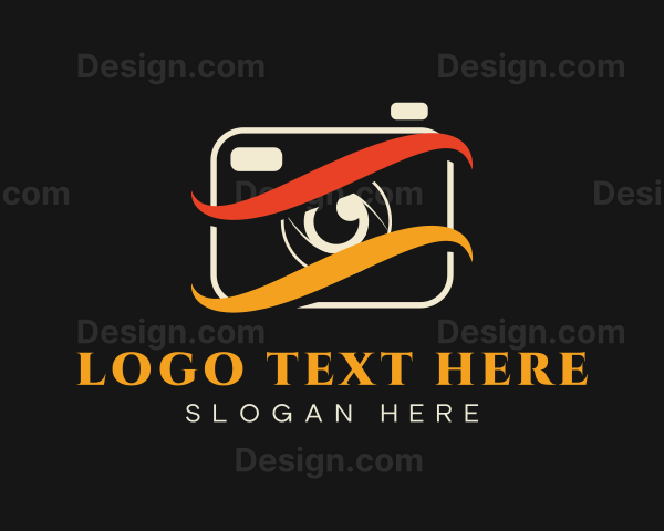 Swoosh Lens Photographer Logo