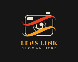 Swoosh Lens Photographer logo design