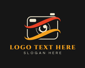 Aperture - Swoosh Lens Photographer logo design