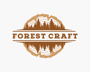 Pine Wood Forest logo design