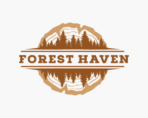 Pine Wood Forest logo design