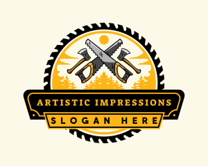 Lumberjack Woodwork Tool logo design