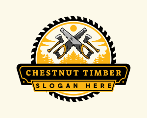 Lumberjack Woodwork Tool logo design