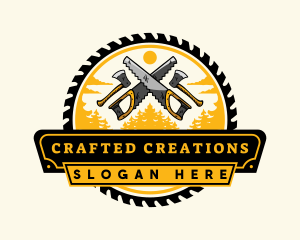 Lumberjack Woodwork Tool logo design