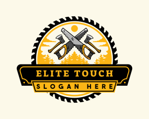 Lumberjack Woodwork Tool logo design