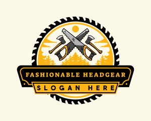 Lumberjack Woodwork Tool logo design