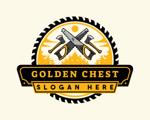 Lumberjack Woodwork Tool logo design