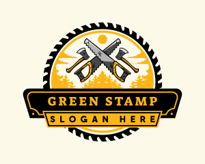 Lumberjack Woodwork Tool logo design