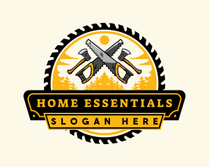 Lumberjack Woodwork Tool logo design