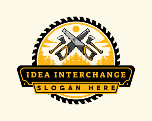 Lumberjack Woodwork Tool logo design