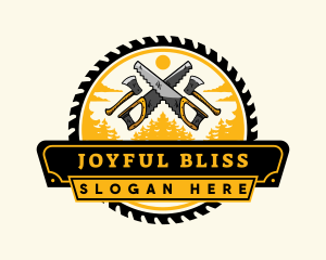 Lumberjack Woodwork Tool logo design