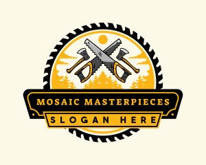 Lumberjack Woodwork Tool logo design