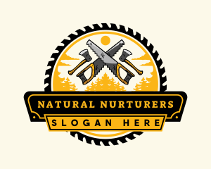 Lumberjack Woodwork Tool logo design