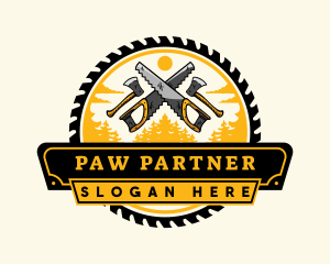 Lumberjack Woodwork Tool logo design