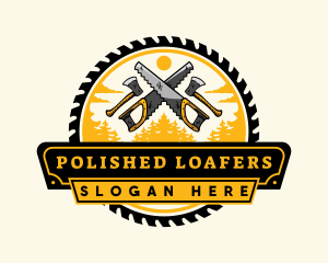 Lumberjack Woodwork Tool logo design