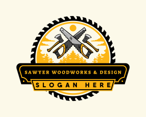 Lumberjack Woodwork Tool logo design