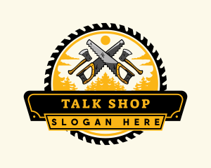 Lumberjack Woodwork Tool logo design