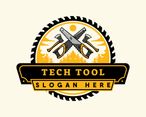 Lumberjack Woodwork Tool logo design