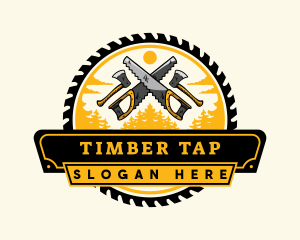 Lumberjack Woodwork Tool logo design