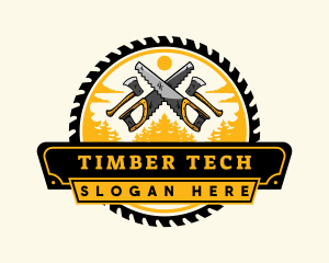 Lumberjack Woodwork Tool logo design