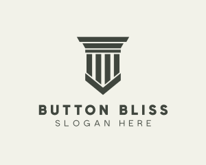 Gray Simple Pillar logo design