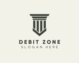 Gray Simple Pillar logo design