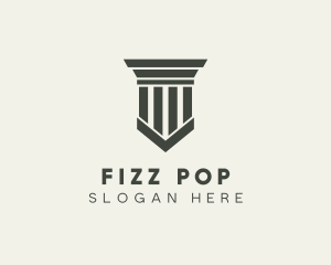 Gray Simple Pillar logo design