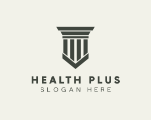 Gray Simple Pillar logo design