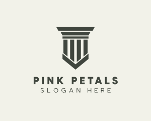 Gray Simple Pillar logo design