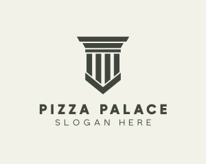 Gray Simple Pillar logo design