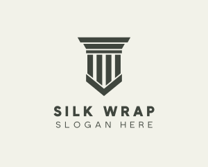 Gray Simple Pillar logo design