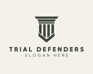 Gray Simple Pillar logo design