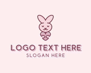 Rabbit Pet Hug Logo