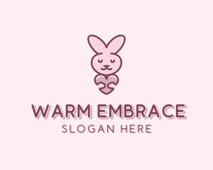 Rabbit Pet Hug logo design