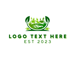 Lawn Mower Landscaping Gardening logo