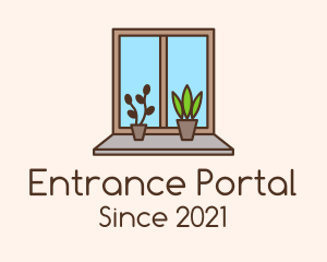 Window Garden Plant logo design