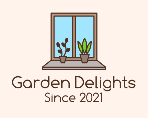 Window Garden Plant logo design