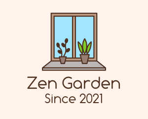 Window Garden Plant logo design