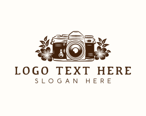 Camera Photography Flower logo
