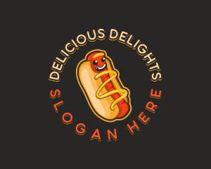 Hot Dog Sandwich Snack logo design