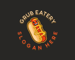 Hot Dog Sandwich Snack logo design