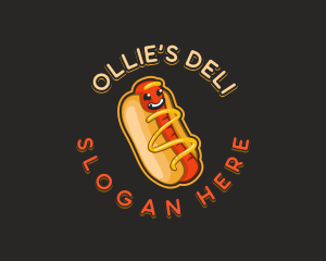 Hot Dog Sandwich Snack logo design