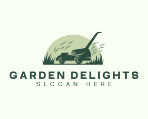 Landscaping Grass Mower logo design