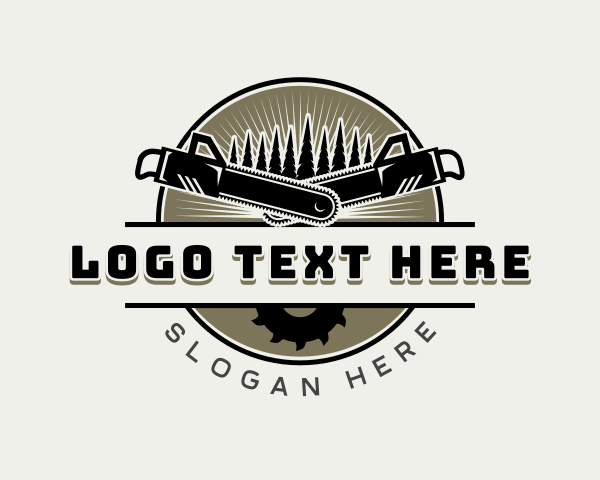 Chainsaw Tree Logging logo