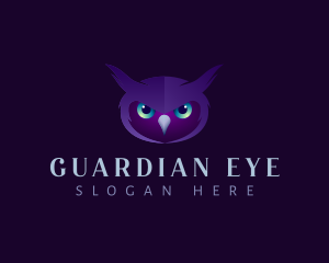 Owl Eyes Bird logo design