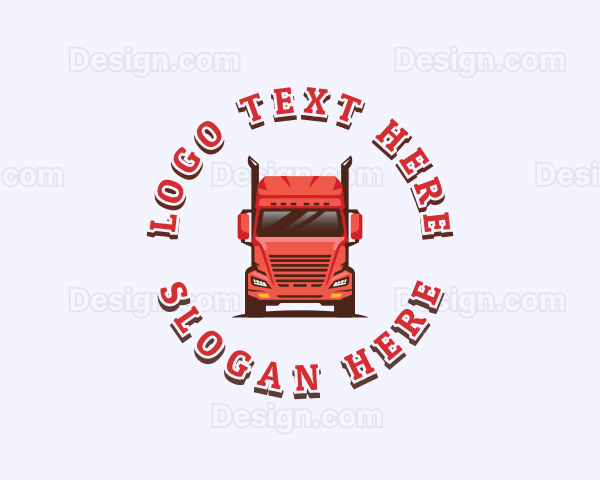 Logistics Cargo Truck Logo