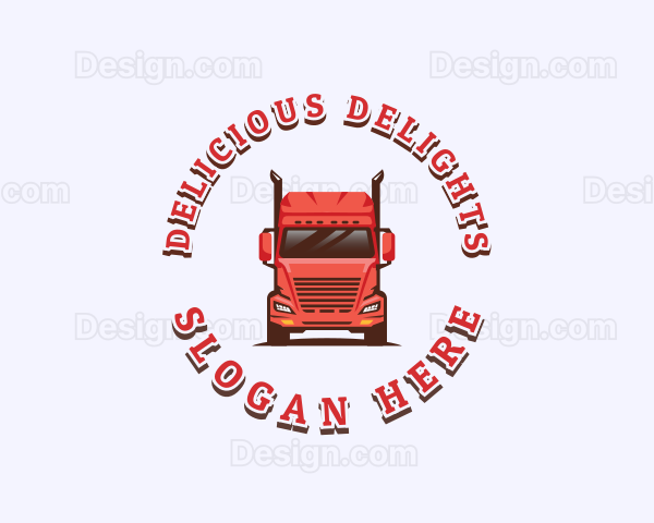 Logistics Cargo Truck Logo