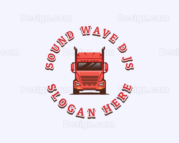 Logistics Cargo Truck Logo