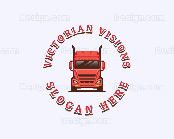 Logistics Cargo Truck Logo